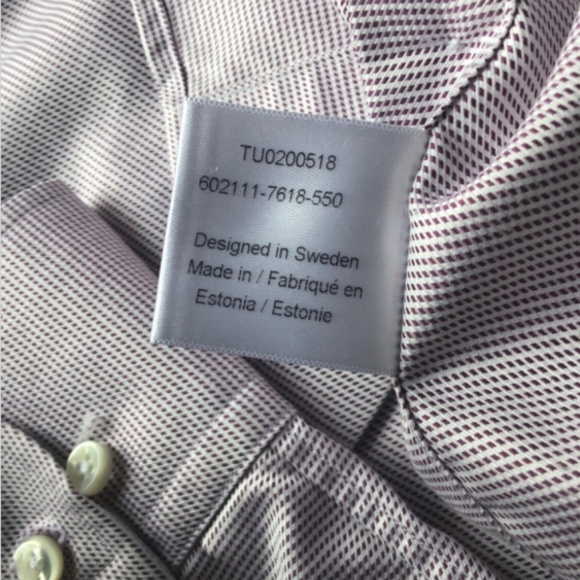 Stenstroms fitted body light  lilac 2 fold super cotton twill dress shirt Sz 16 - Picture 4 of 10